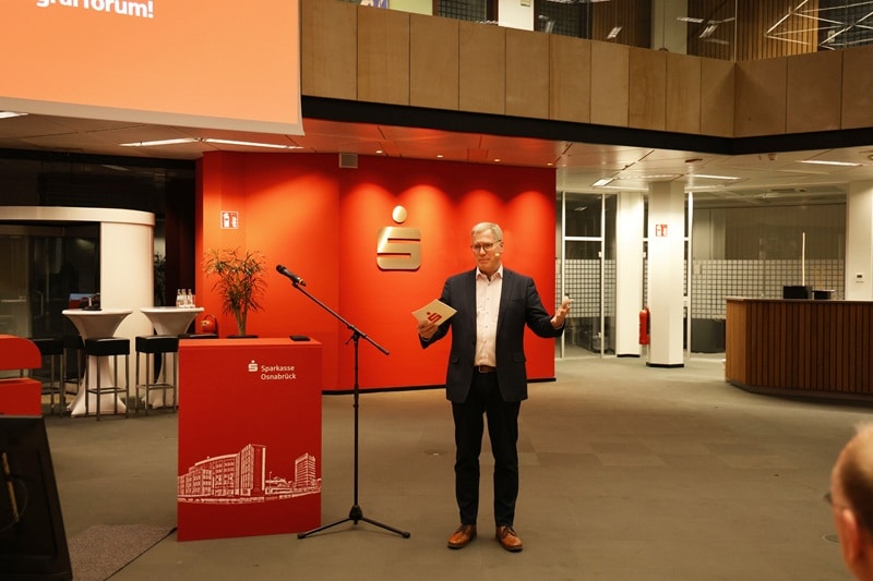 Dirk Gieschen bei der Eröffnung des Agrarforums der Sparkasse Osnabrück
